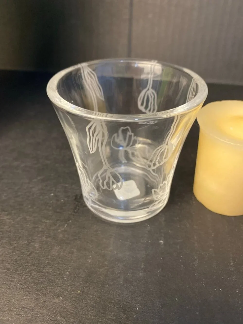 Vintage PartyLite Glass Votive Candle Holder with 3 Votive Candles NEW - Picture 2 of 9